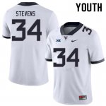 Youth West Virginia Mountaineers NCAA #34 Deshawn Stevens White Authentic Nike Stitched College Football Jersey BY15F62AZ